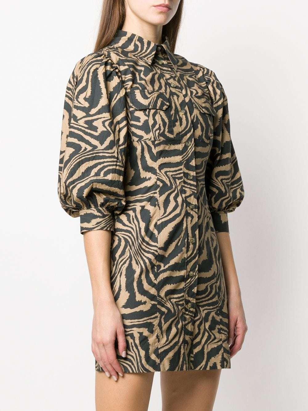 GANNI swirl tiger-print dress - Image 1