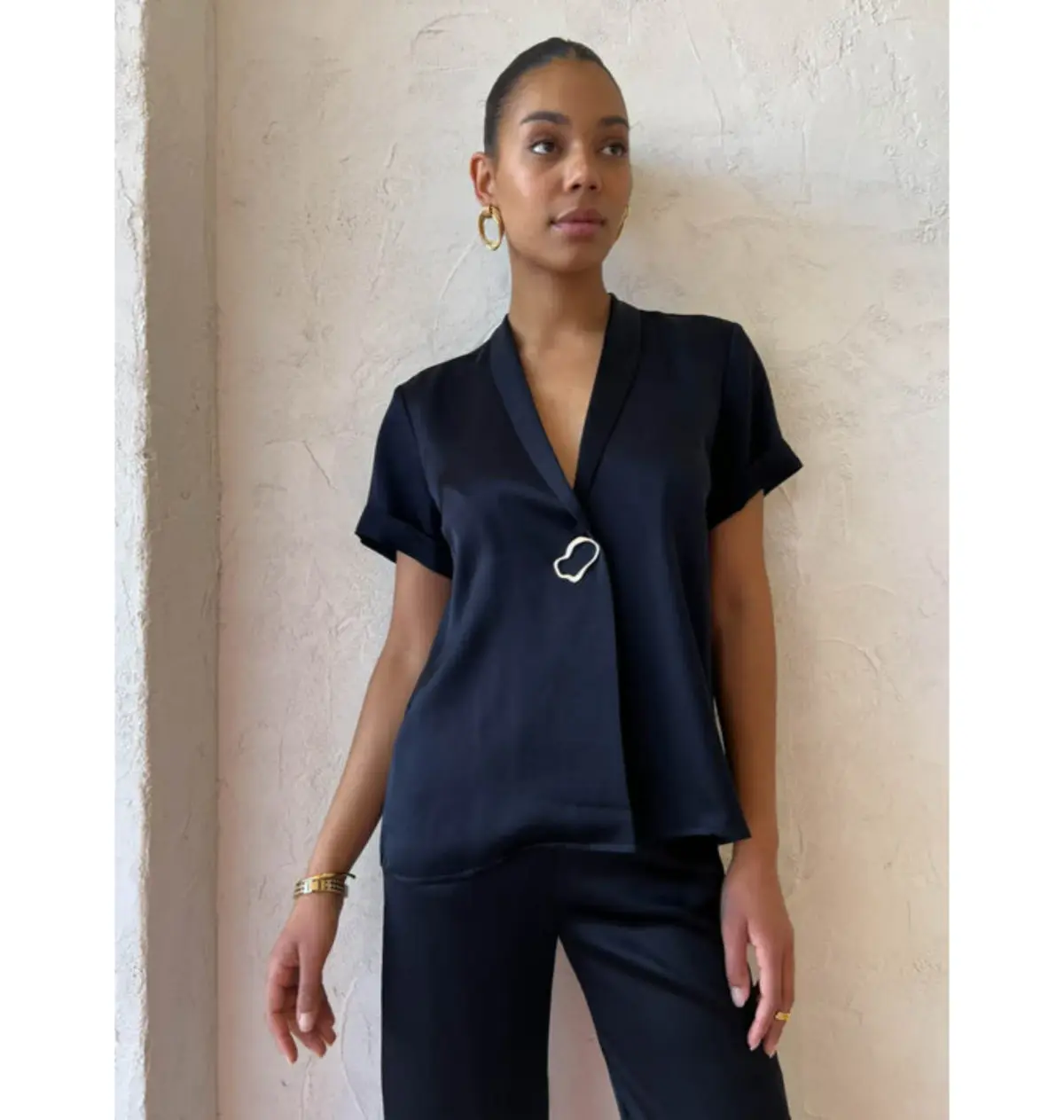 Viktoria & Woods Hallelujah Shirt and Chauffeur Trouser Set in Navy Size 2 / AU 10  - Image 3