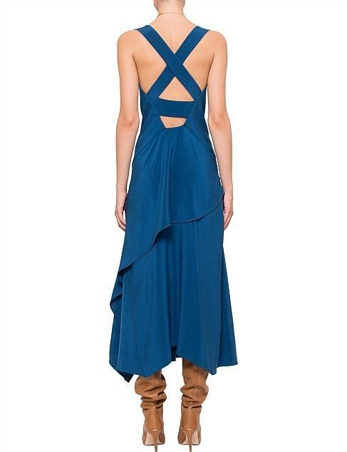 KITX Cerise Ruffle Midi Dress Blue Size 8 - Image 2