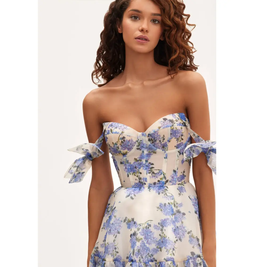 Milla Milla Hydrangea Tender Floral Maxi Tie-strap Dress Size Small / AU 8 for rent on The Volte - main image