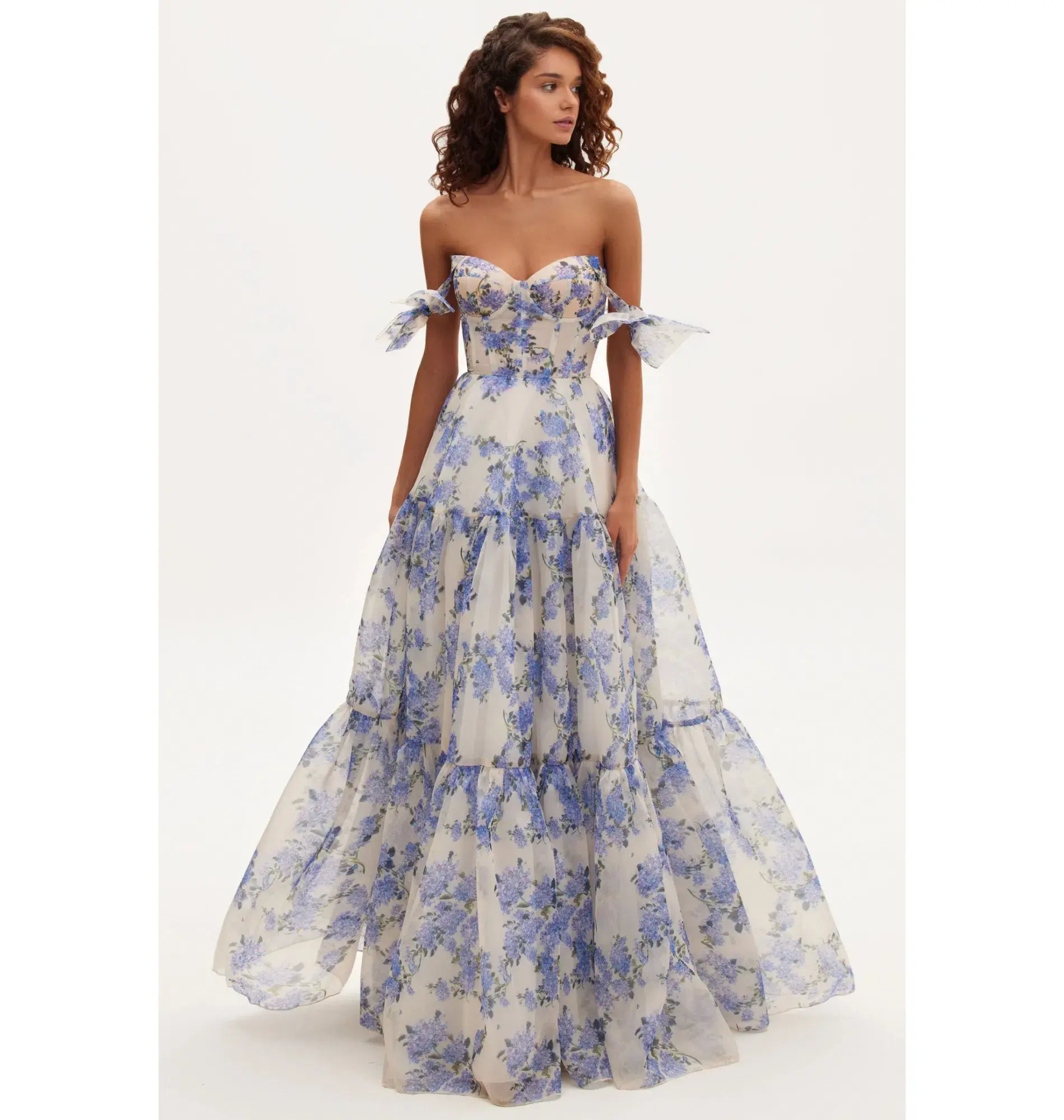 Milla Milla Hydrangea Tender Floral Maxi Tie-strap Dress Size Small / AU 8 - Image 1