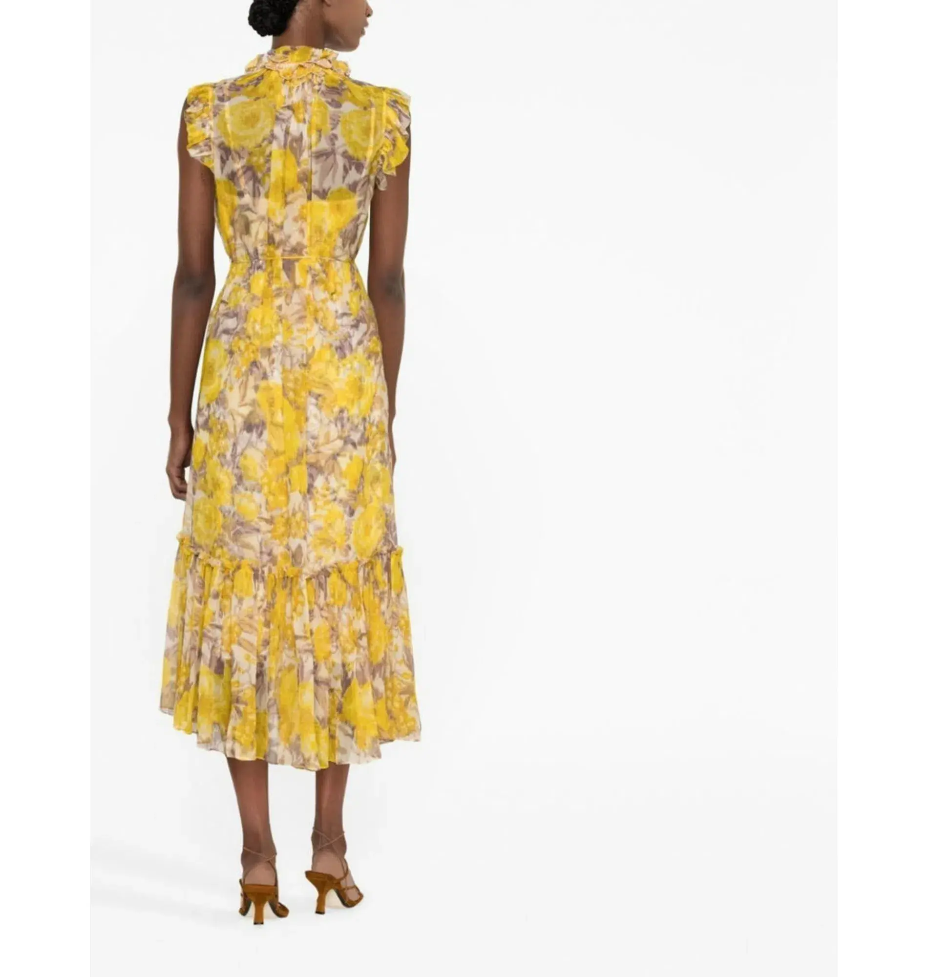 Zimmermann High Tide Flutter Dress Yellow Size 1 / AU 10 - Image 2