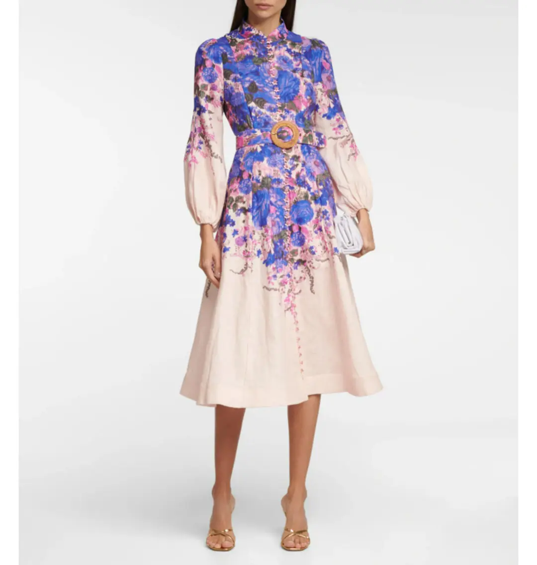 Zimmermann High Tide Buttoned Midi Dress Floral Size 2 / AU 12 for rent on The Volte - main image