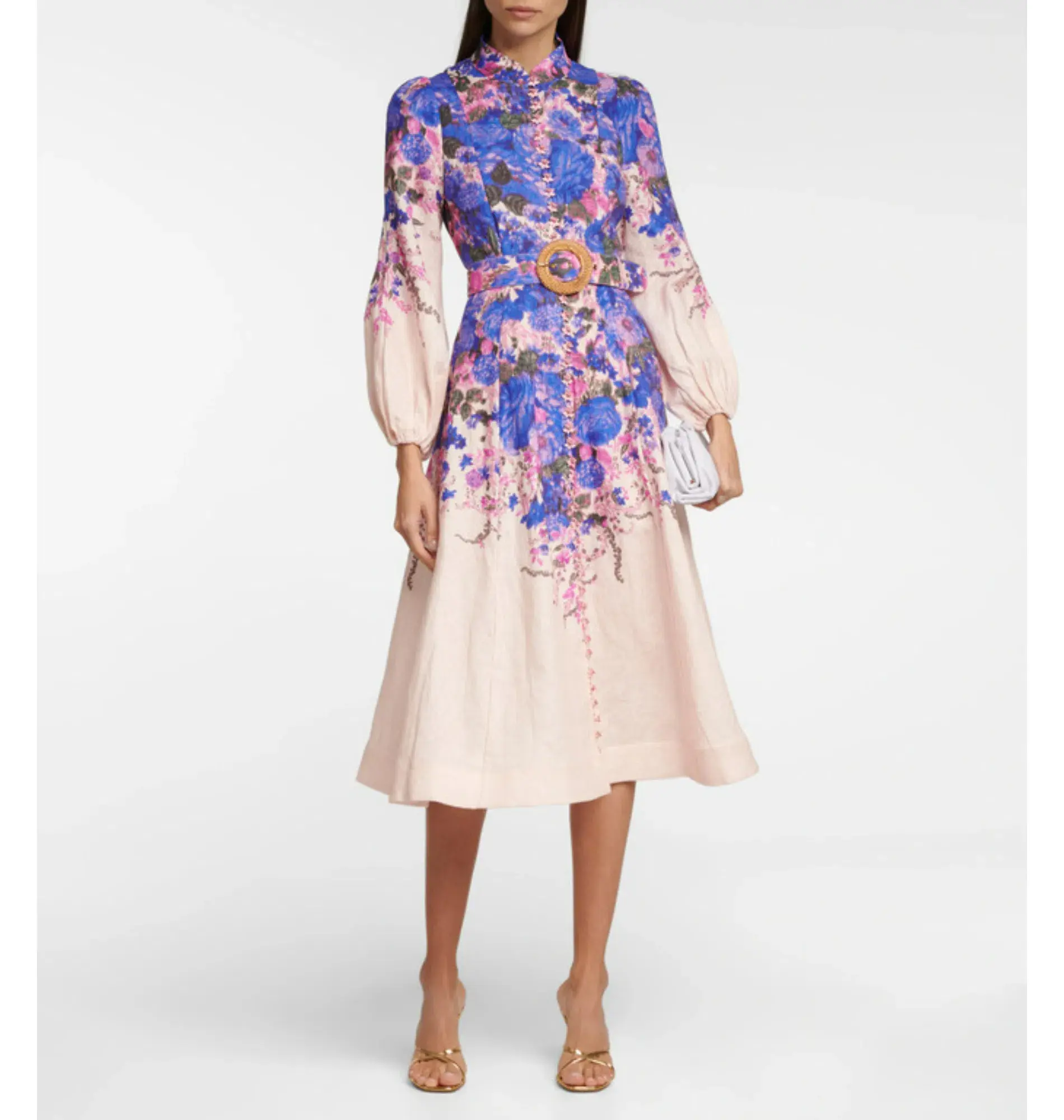 Zimmermann High Tide Buttoned Midi Dress Floral Size 2 / AU 12 - Image 1