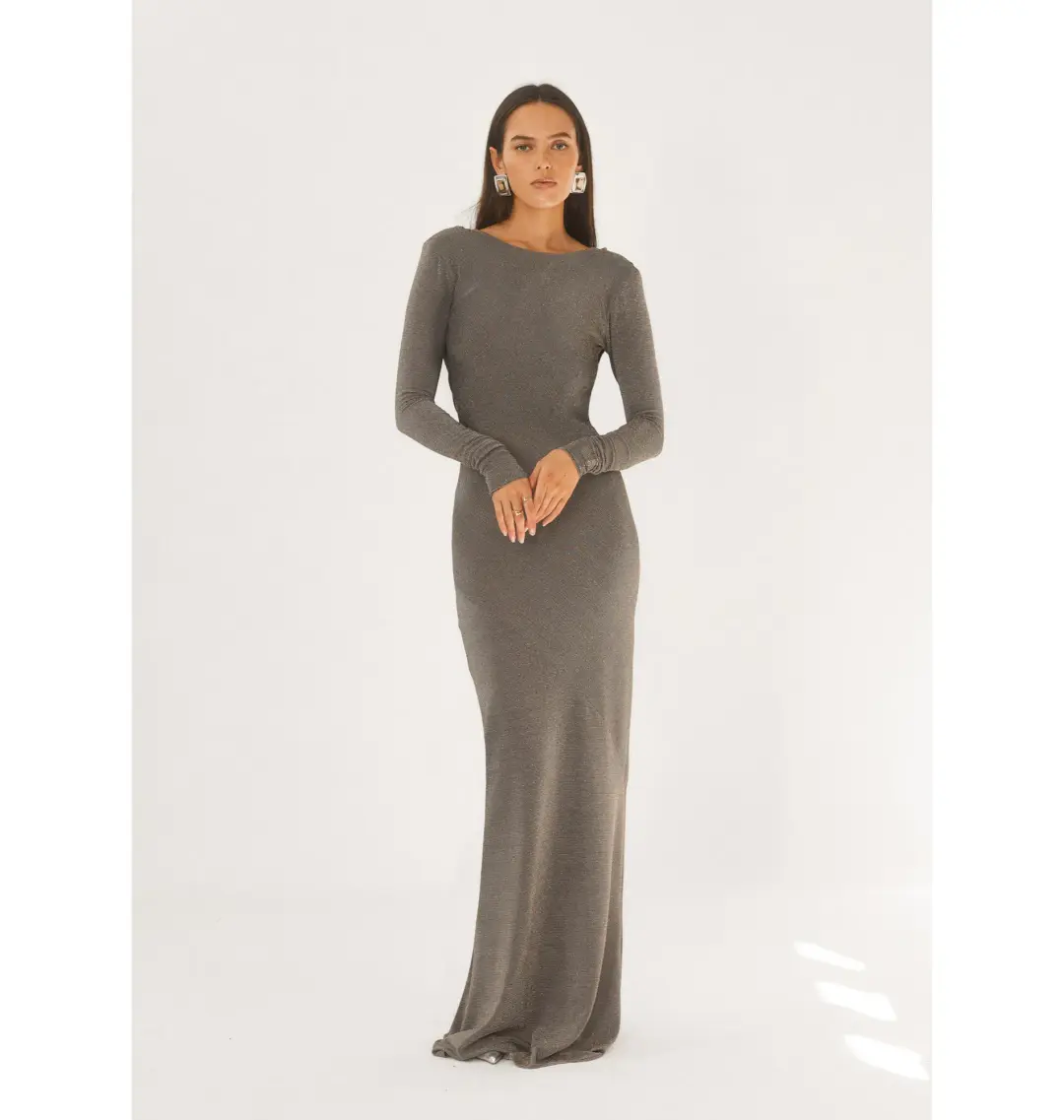 Arcina Ori Jen Dress in Grey Size M / AU 10 for rent on The Volte - main image