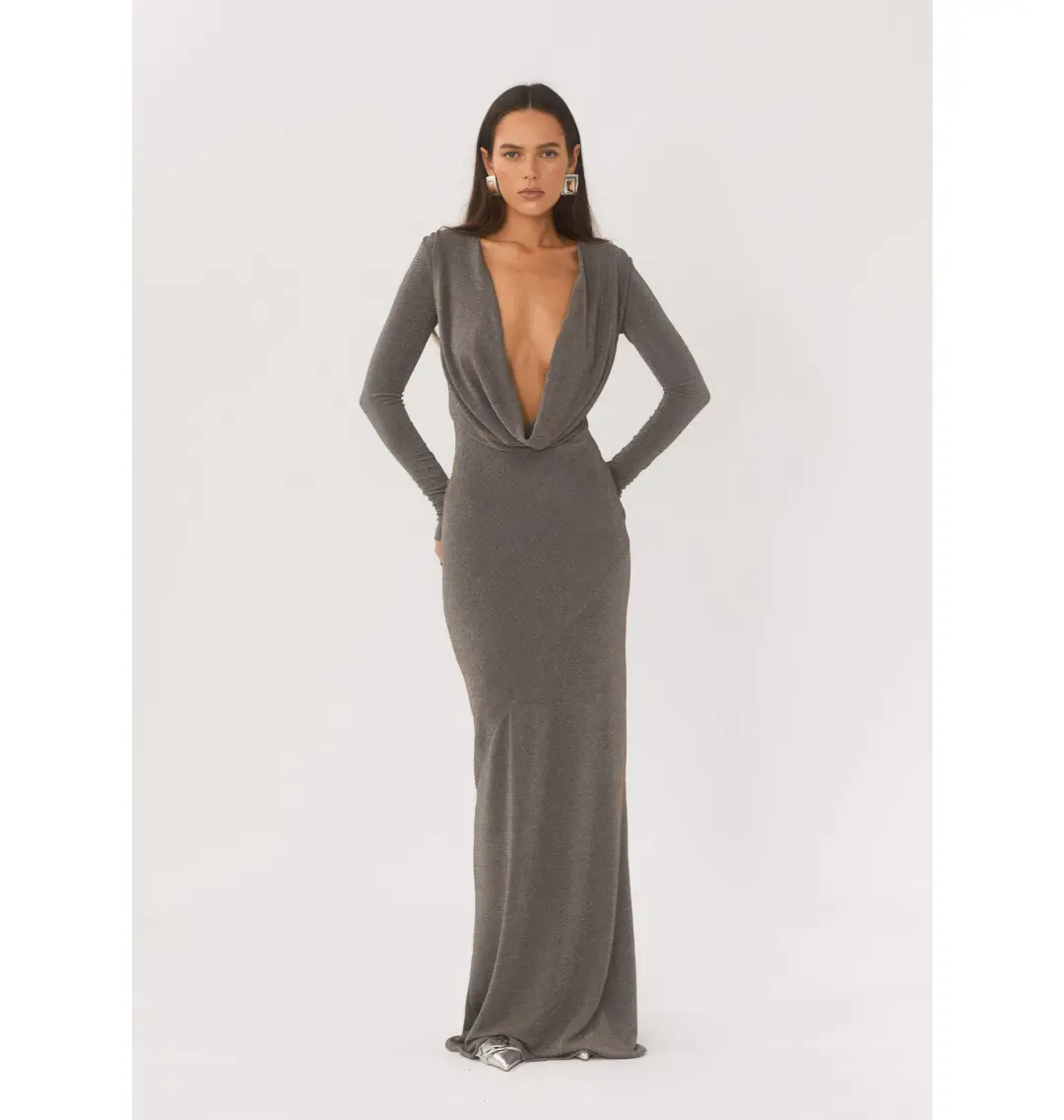 Arcina Ori Jen Dress in Grey Size M / AU 10 for rent on The Volte - main image