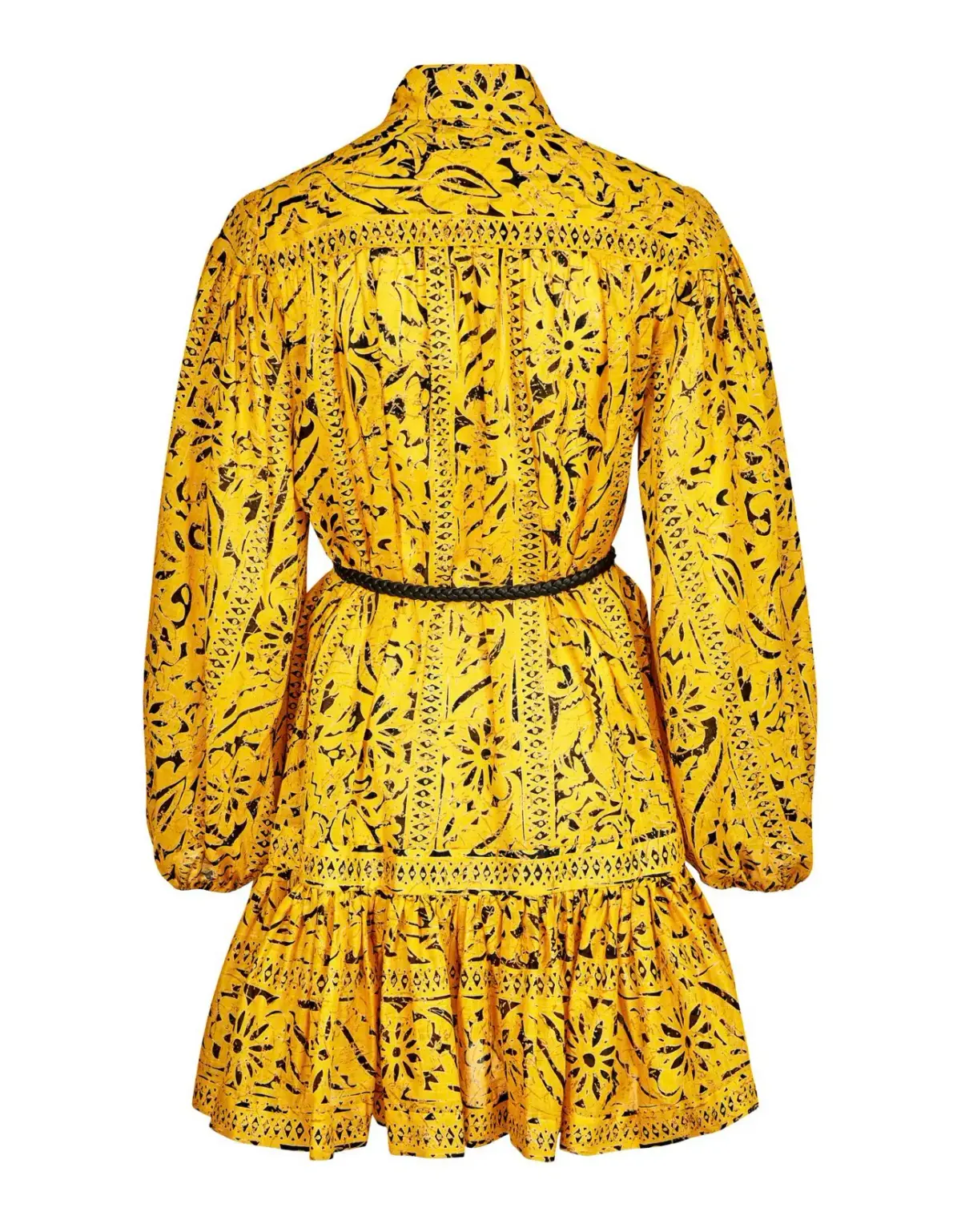 Zimmermann Lulu Drop Waist Dress in Yellow Print Size 3 / AU 14 - Image 6