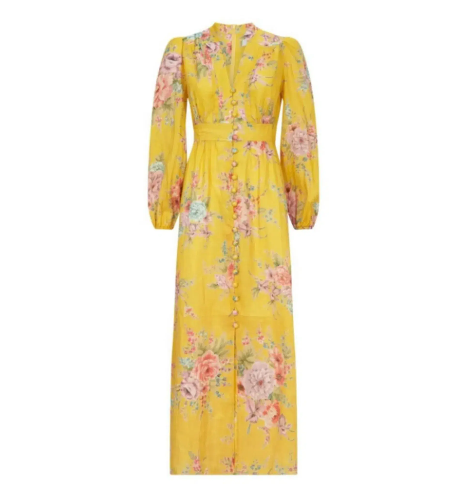 Zimmermann Zinnia Floral Maxi Dress Yellow Size 2 / AU 12 - Image 3