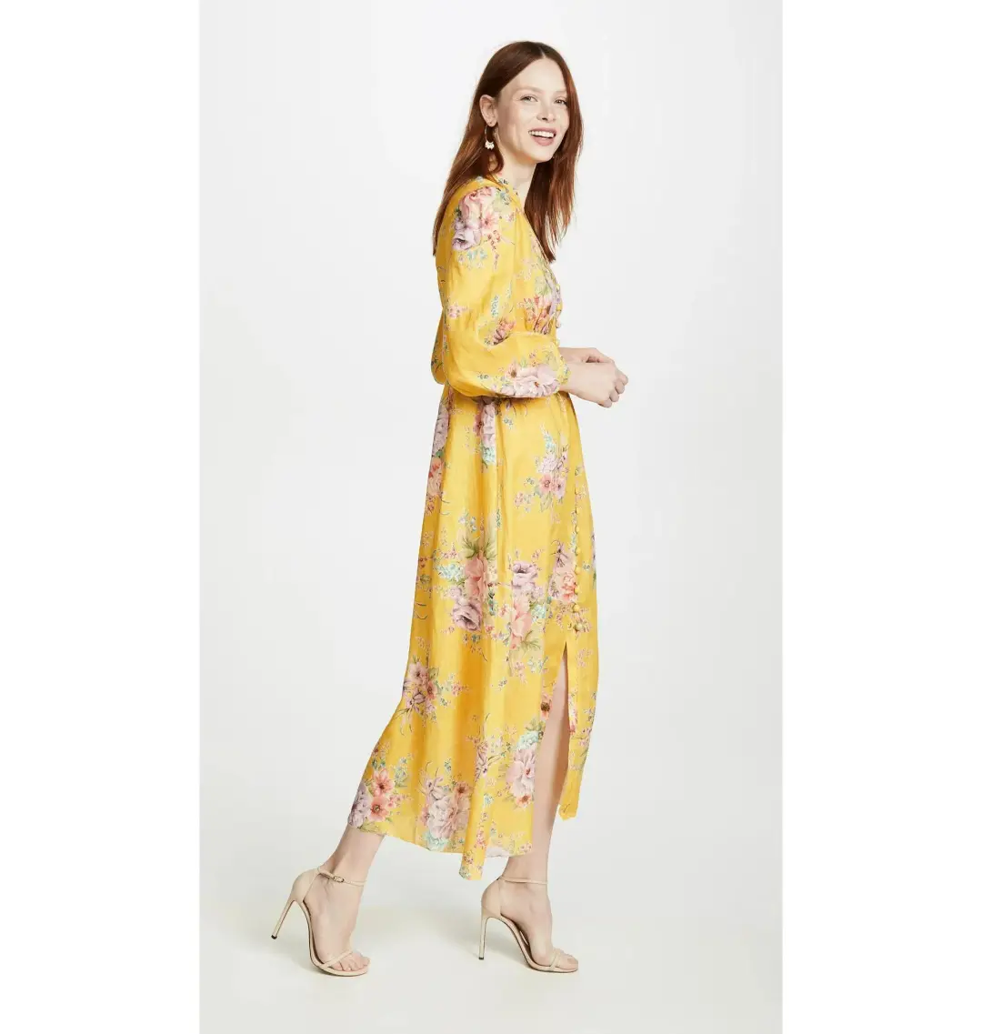 Zimmermann Zinnia Floral Maxi Dress Yellow Size 2 / AU 12 for rent on The Volte - main image