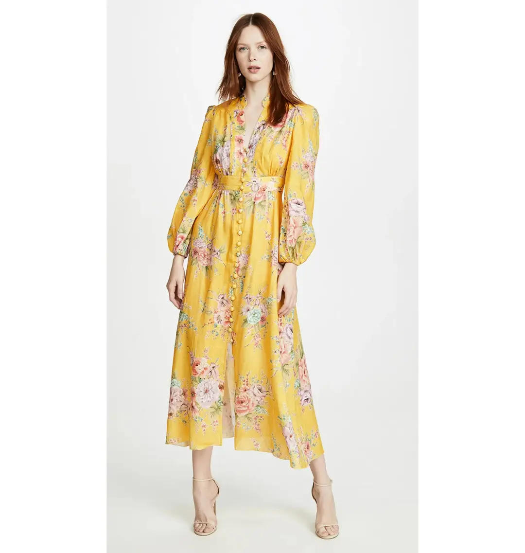 Zimmermann Zinnia Floral Maxi Dress Yellow Size 2 / AU 12 for rent on The Volte - main image