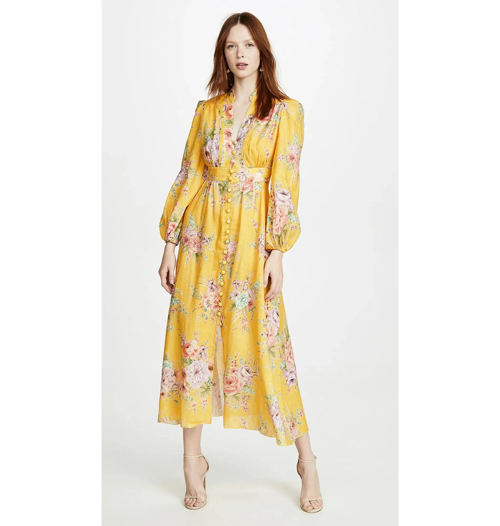 Zimmermann Zinnia Floral Maxi Dress Yellow Size 2 / AU 12 - Image 1
