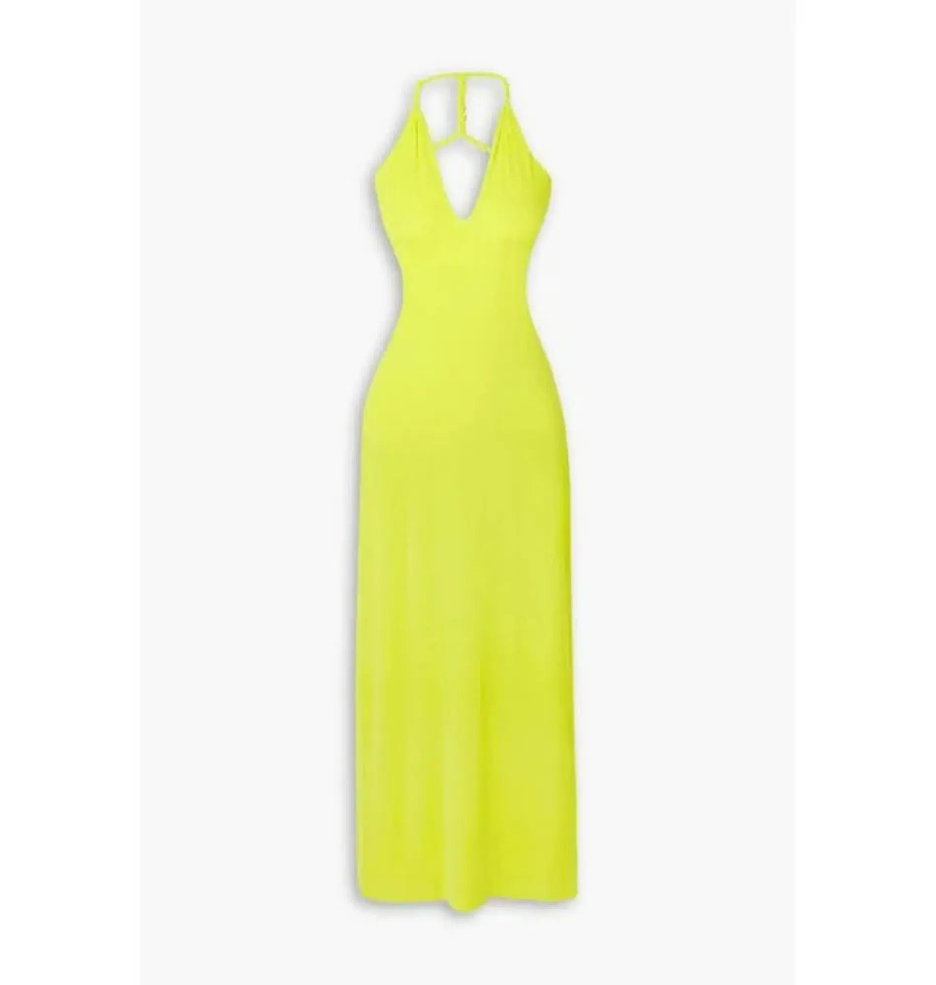Dion Lee Rope-trimmed Open-back Cady Midi Dress in Yellow Size AU 6  - Image 5