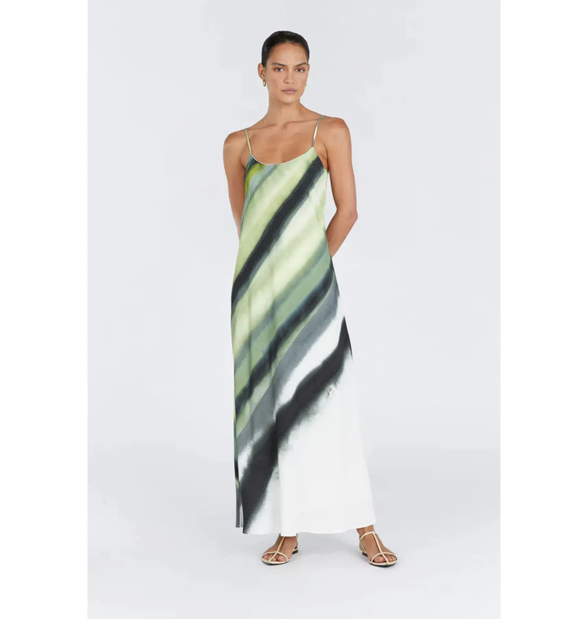 DISSH Athena Slip Maxi Dress green size 6 - Image 1