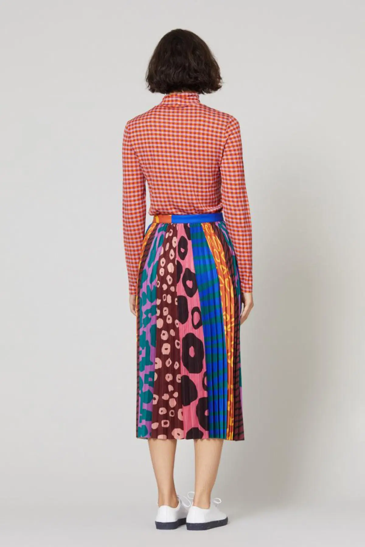 GORMAN Walk It Pleated Skirt multicolour size 6 - Image 3