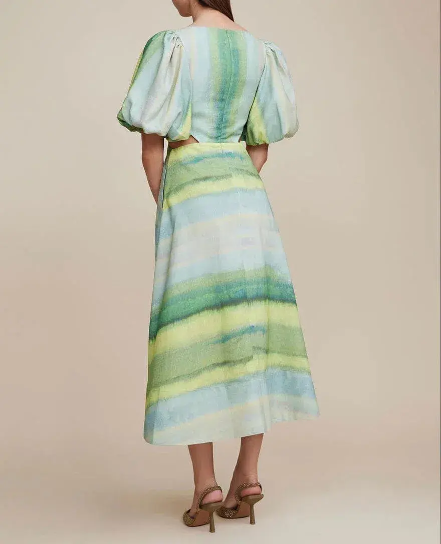 Acler Temple Midi Dress Multi Size AU 8 / US 4 - Image 3