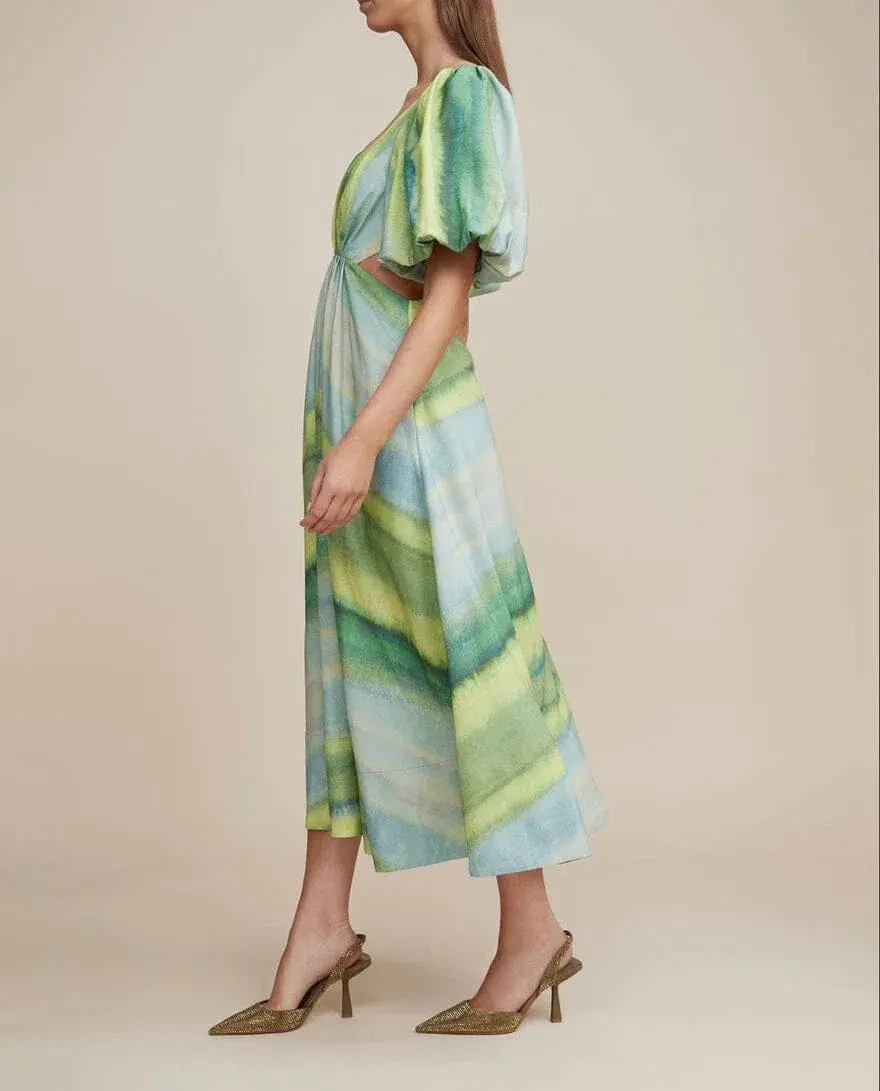 Acler Temple Midi Dress Multi Size AU 8 / US 4 - Image 4