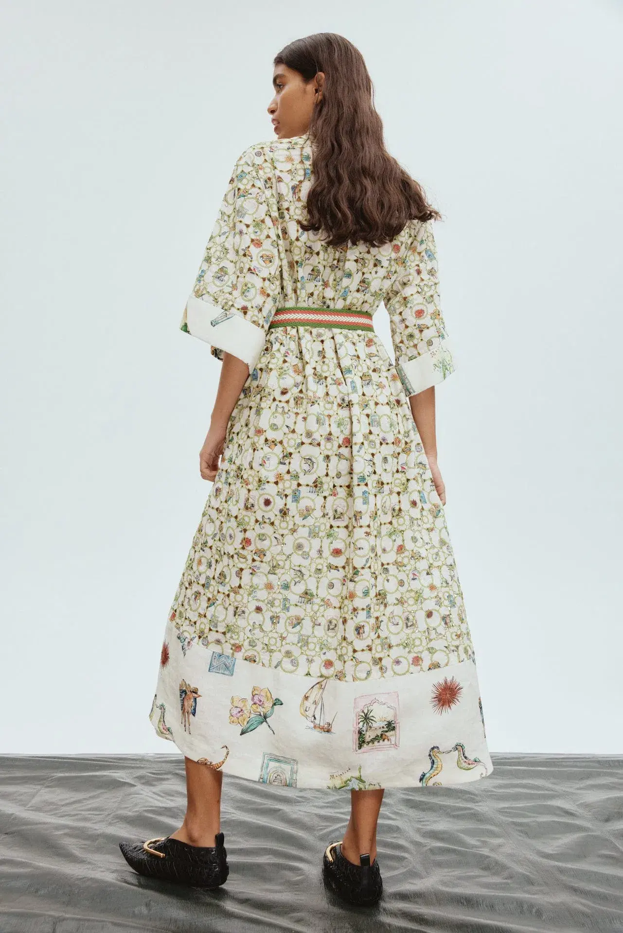 Alemais Sunset Broderie Midi Dress Multi Size 14 - Image 3