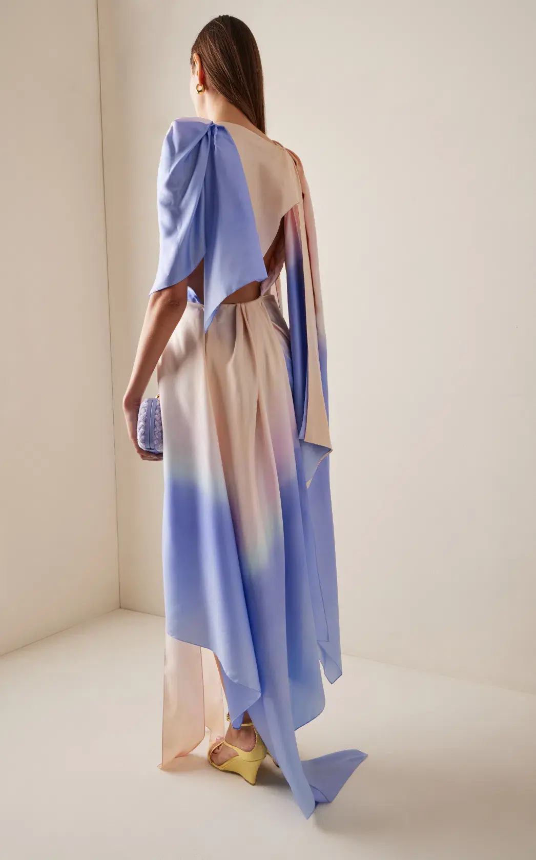 Zimmermann Natura Scarf Mini Dress Blue Fields Size 0P / AU 6 - Image 3