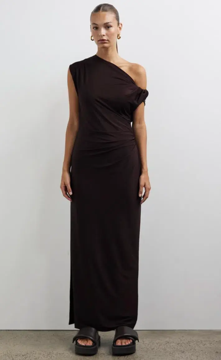 Camilla and Marc Annalise Dress Chocolate Brown Size 10 - Image 6