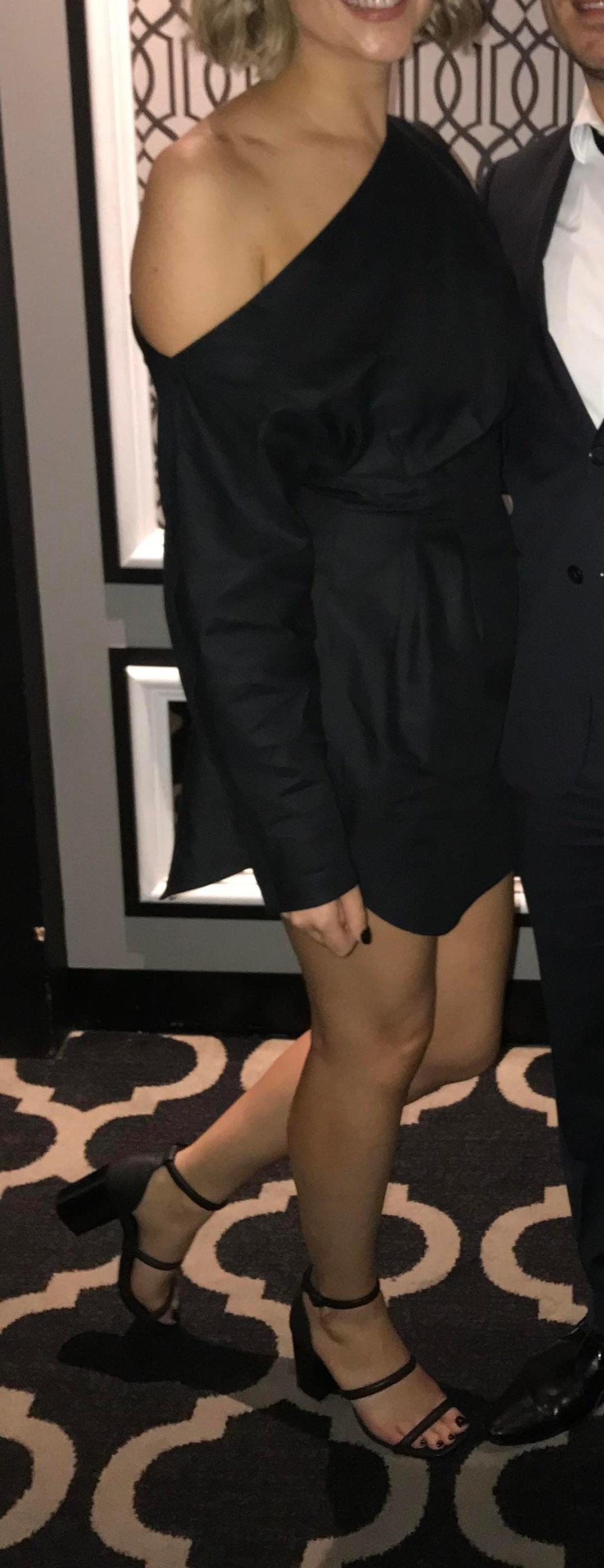 Camilla & Marc Steinem Off Shoulder Dress Black Size 10 for rent on The Volte - main image