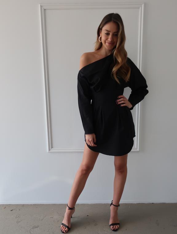 Camilla & Marc Steinem Off Shoulder Dress Black Size 10 - Image 3