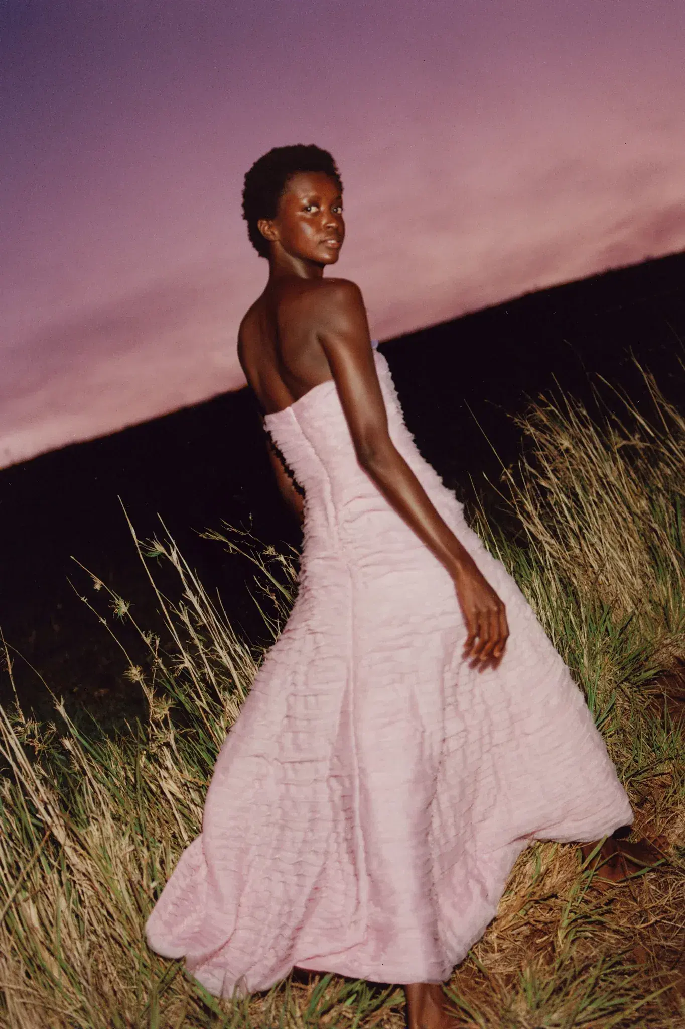 Aje Soundscape Maxi Dress in Chalk Pink Size 14 - Image 5