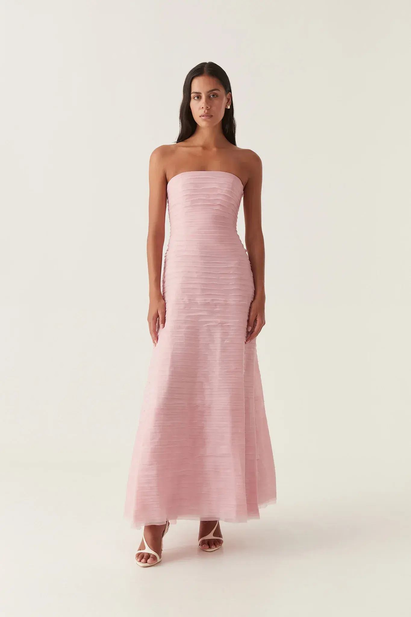 Aje Soundscape Maxi Dress in Chalk Pink Size 14 - Image 1