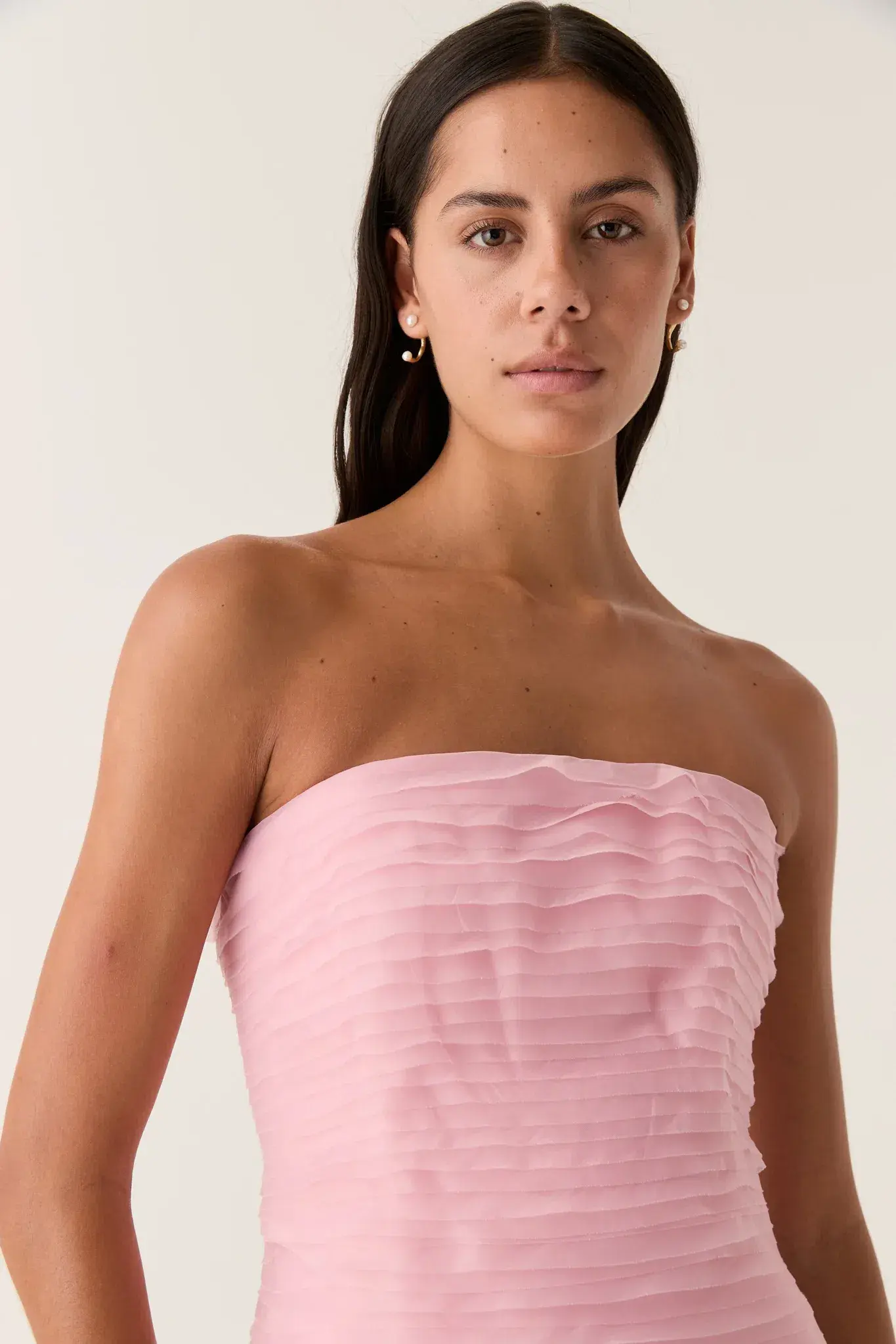 Aje Soundscape Maxi Dress in Chalk Pink Size 14 - Image 4