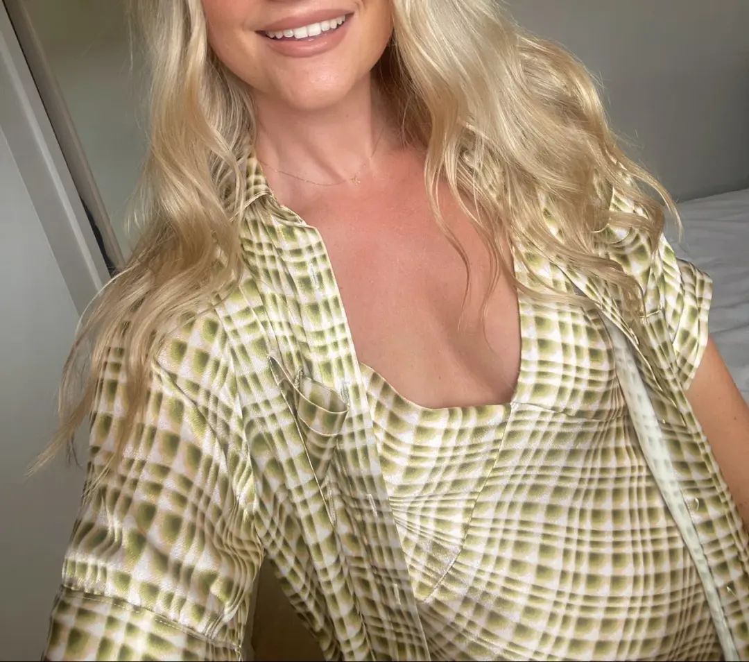 Dissh Dilan Vacation Shirt and Satin Slip Dress Set Print Size 6 for rent on The Volte - main image