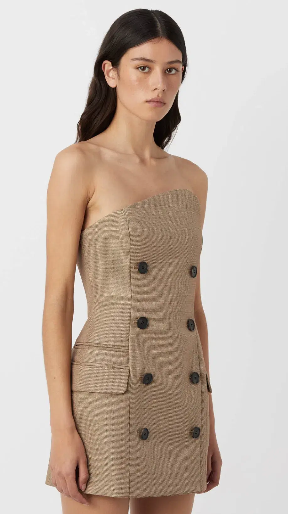 Camilla and Marc Asteria Mini Dress Tan Brown Size 8 - Image 2