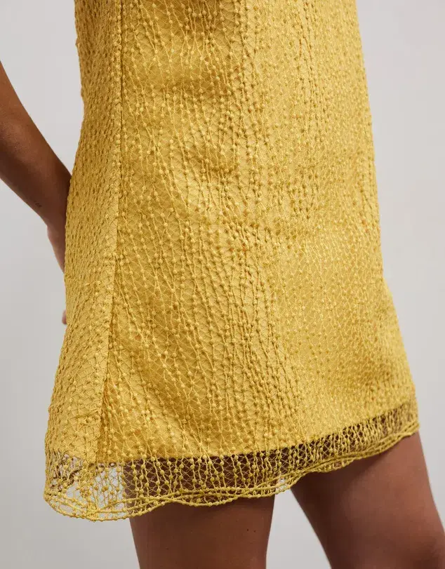 Lover Lina Mini Dress Golden Yellow Size 10 - Image 5