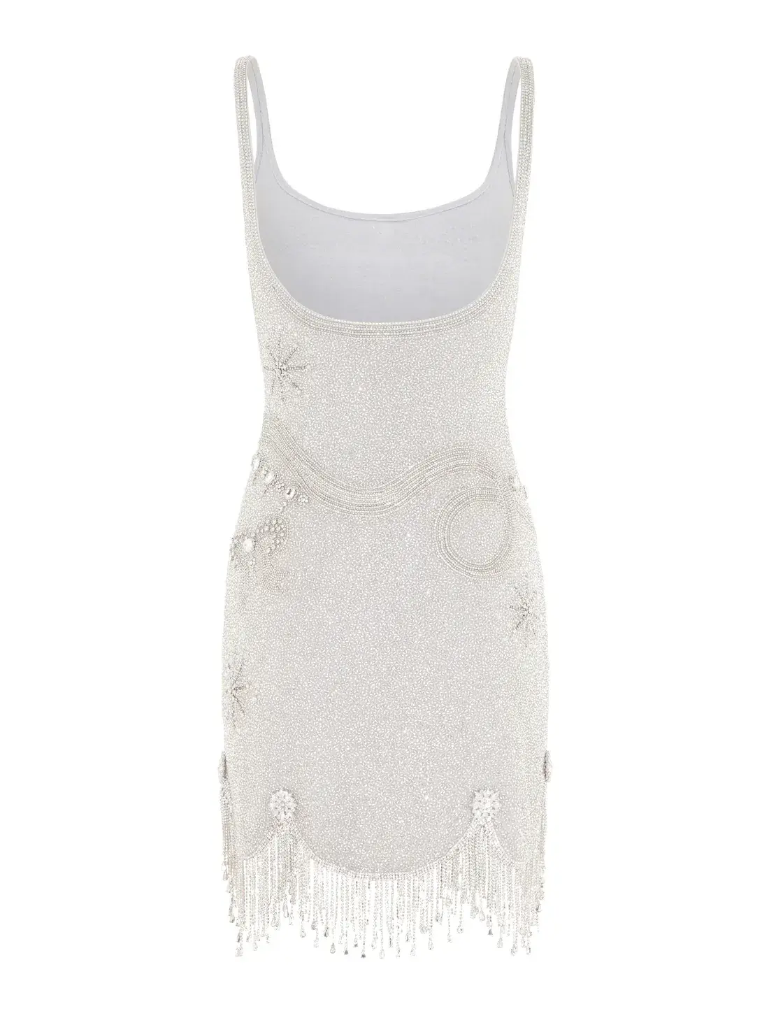 Clio Peppiatt Charm Fringe Mini Dress Silver Size XS / AU 6 - Image 8