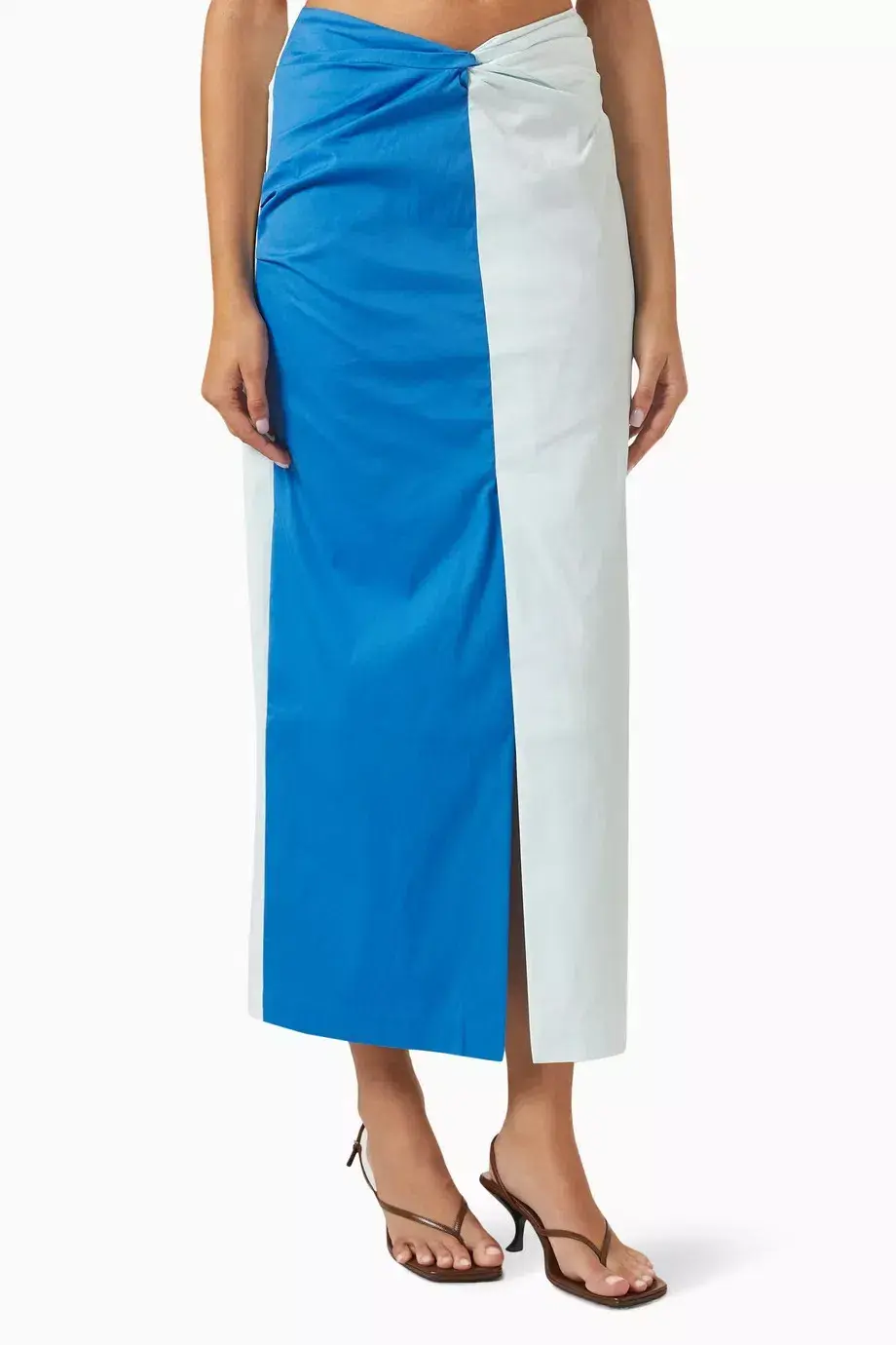 Sir the Label Azul Twist Midi Skirt Ice Blue Cobalt Size 6 - Image 2