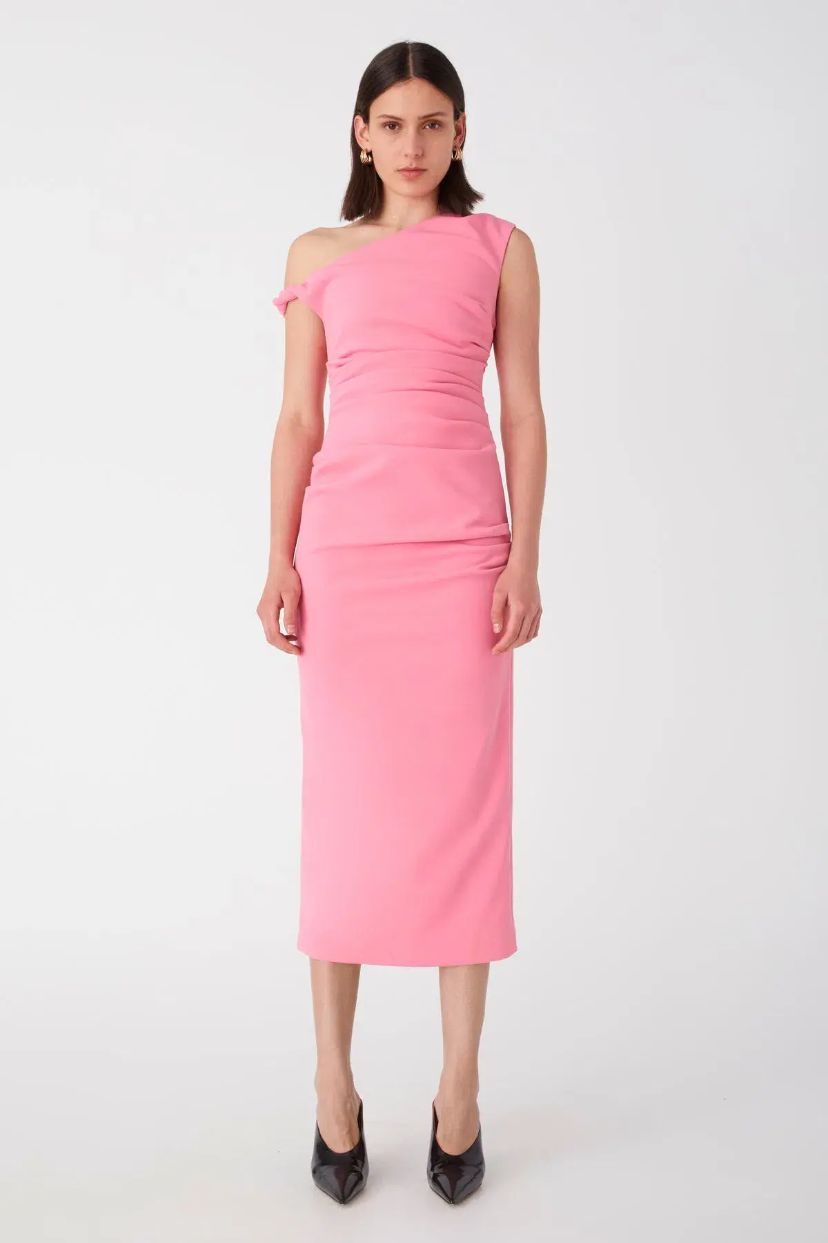 Misha Alaska Midi Dress Tulip Pink Size 8/S - Image 1