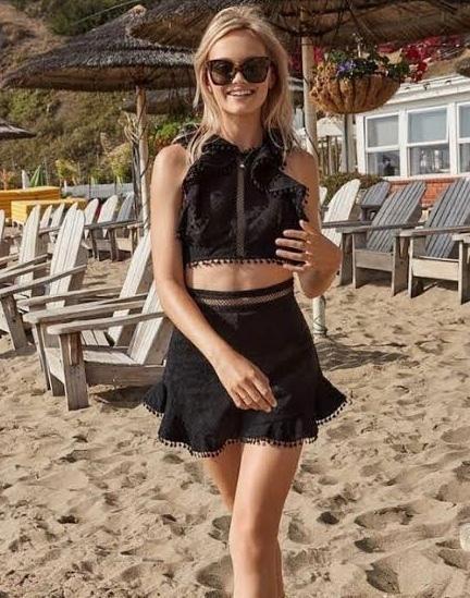 Zimmermann Caravan Flutter Top and Short Set Black Size 0 / Au 8 - Image 4