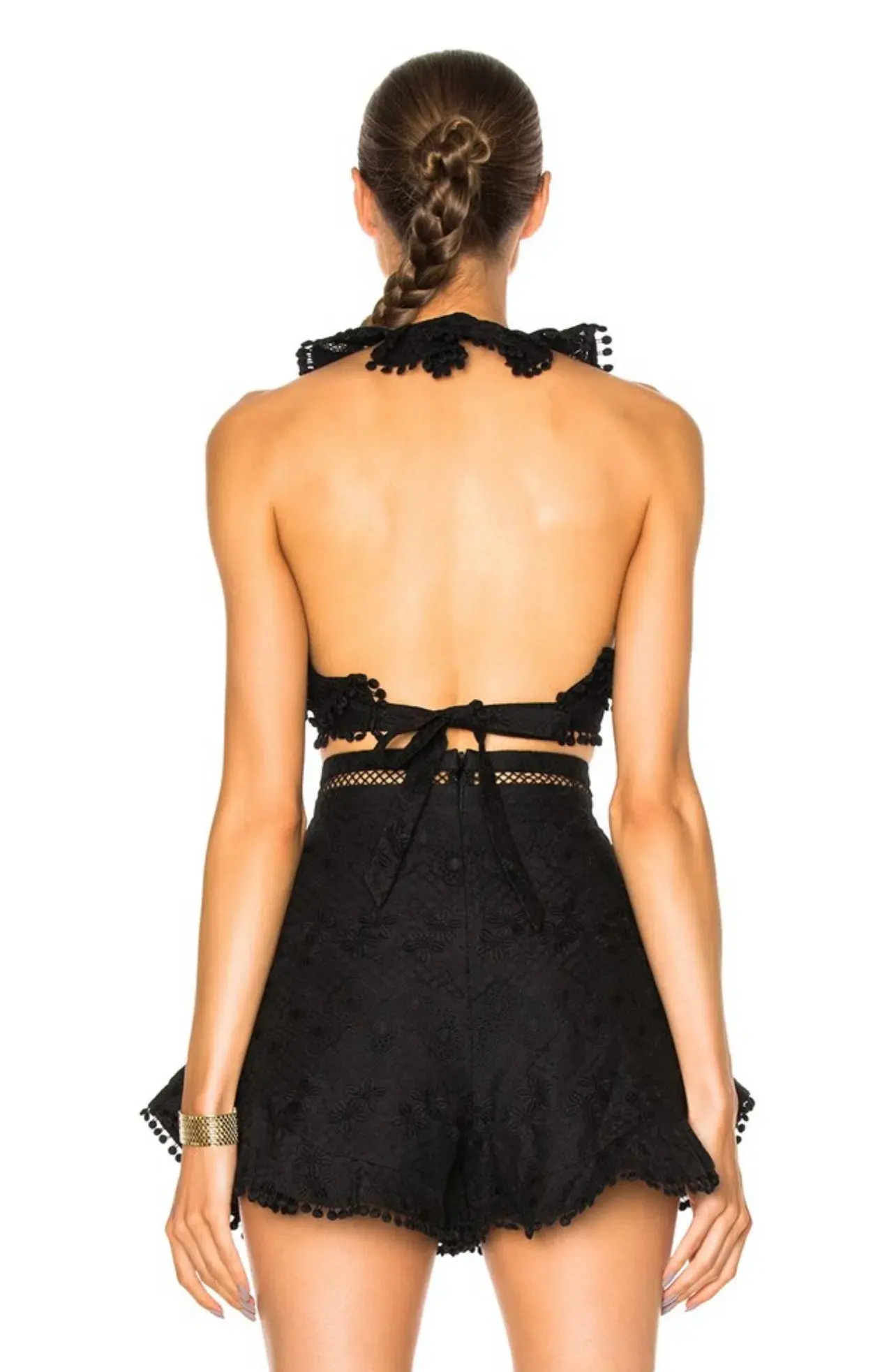 Zimmermann Caravan Flutter Top and Short Set Black Size 0 / Au 8 - Image 3