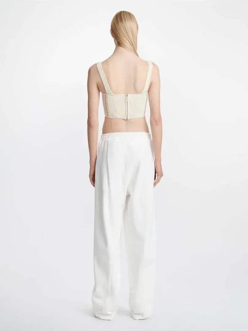 Dion Lee Crochet Corset in Bone Size 10 for rent on The Volte - main image