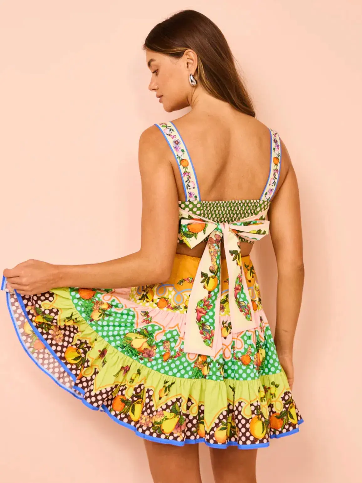 Alemais Lemonis Cut Out Mini Dress Print Size 10 - Image 2
