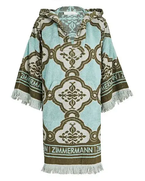 Zimmermann Lyre Fringed Terry Towel Mini Dress Blue Size 1 / AU 10 Toweling Coverup - Image 5