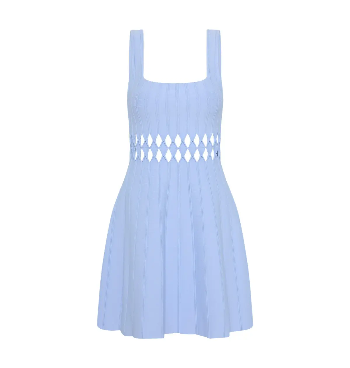 Aje Ney Diamond Cut Out Mini Dress Sky Blue Size AU 10 - Image 3