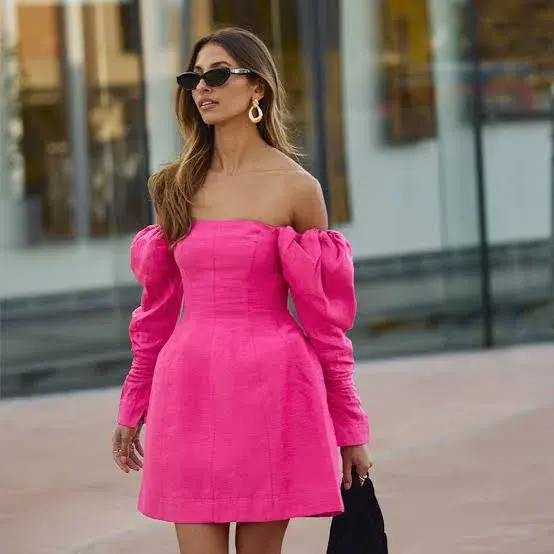 Aje Baret Sleeved Mini Dress Pink Size AU 10 - Image 5