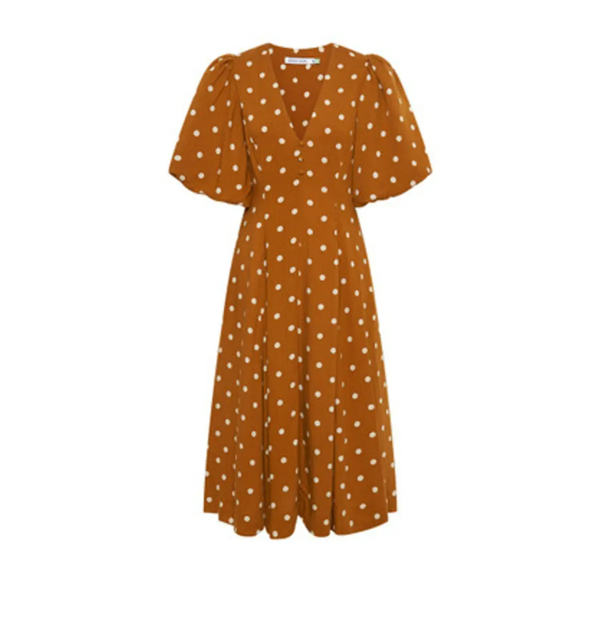 Bohemian Traders Panel Fit And Flared Midi Dress In Brown Dot Size AU 20 - Image 4