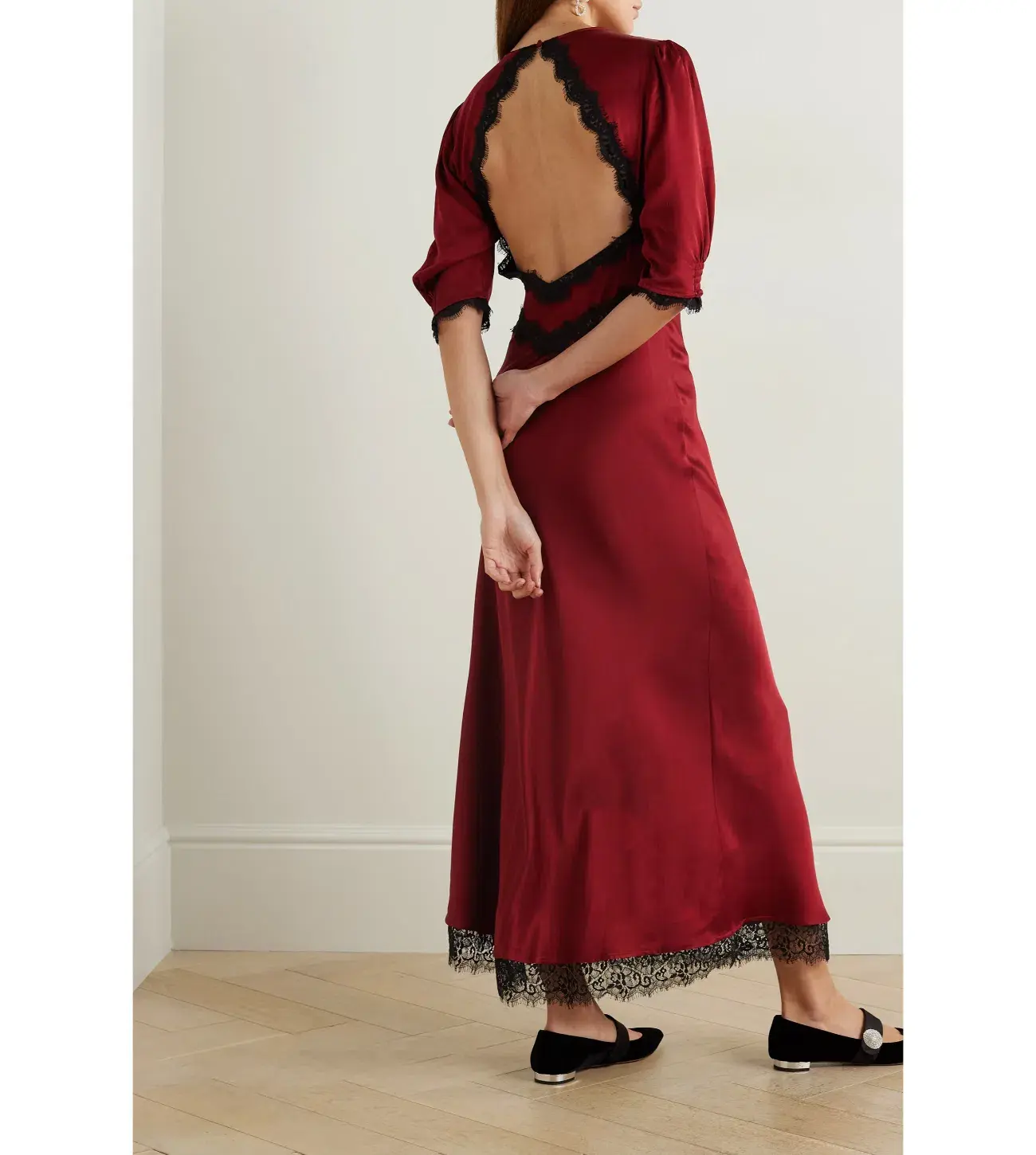 Rixo Gabrielle Open-Back Dress in Red Size AU 20 - Image 2