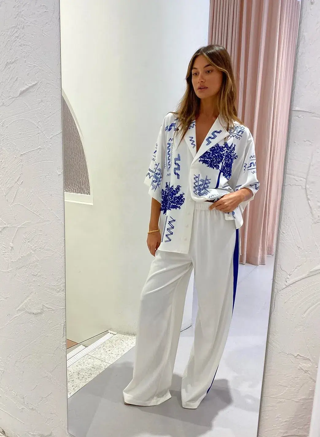 Camilla and Marc Cassia Shirt AU 8 and Pant AU 10 in Blue for rent on The Volte - main image