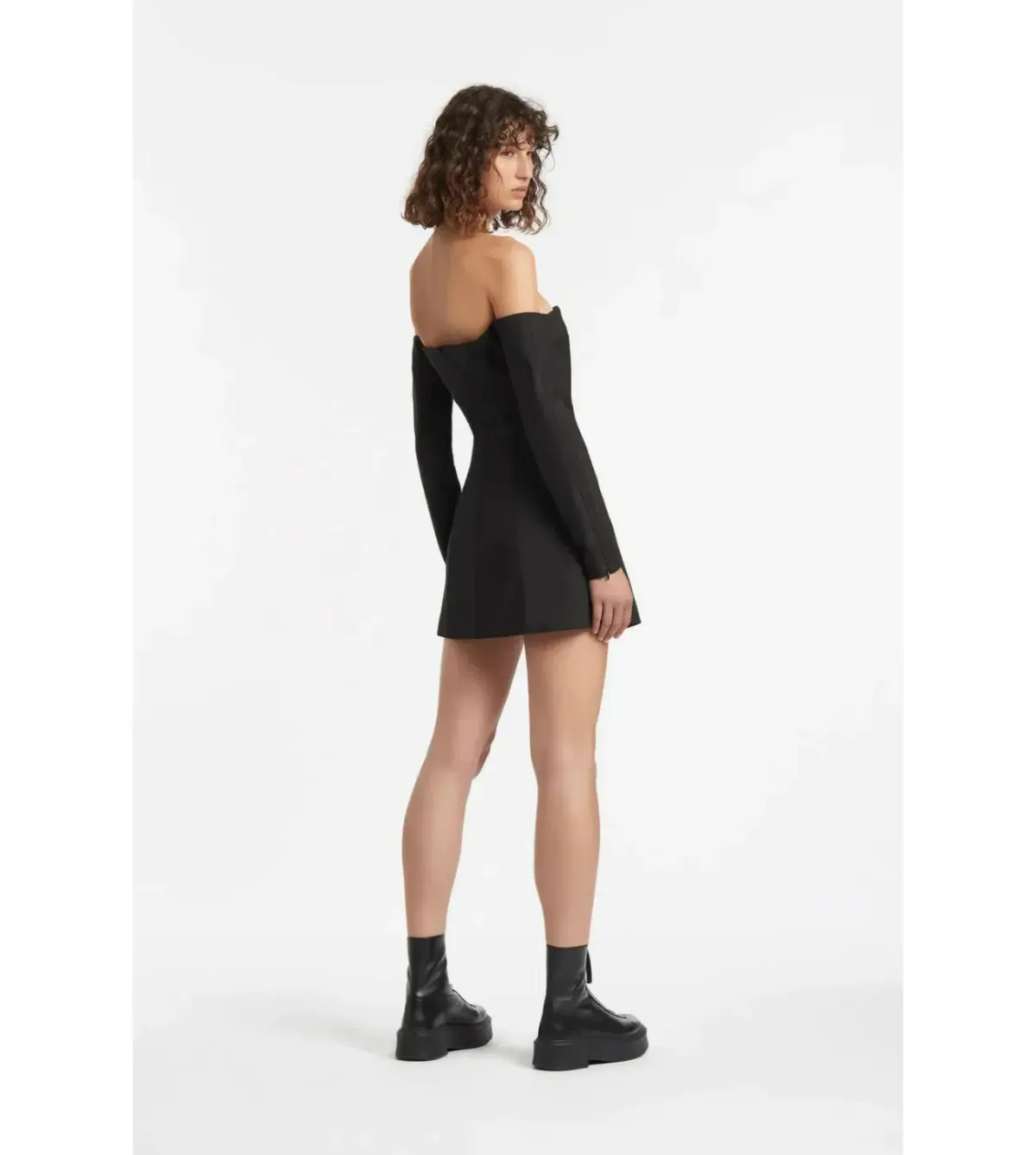 Sir The Label Alberta Sleeve Mini Dress In Black Size 3 / AU 12  - Image 3
