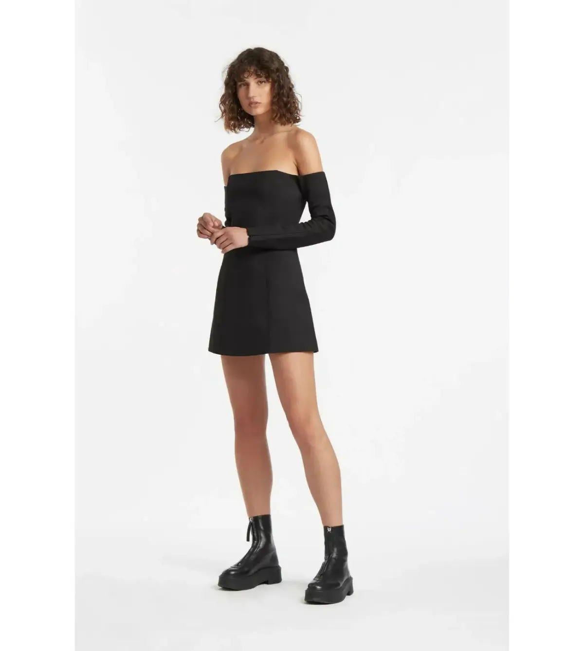 Sir The Label Alberta Sleeve Mini Dress In Black Size 3 / AU 12  - Image 1