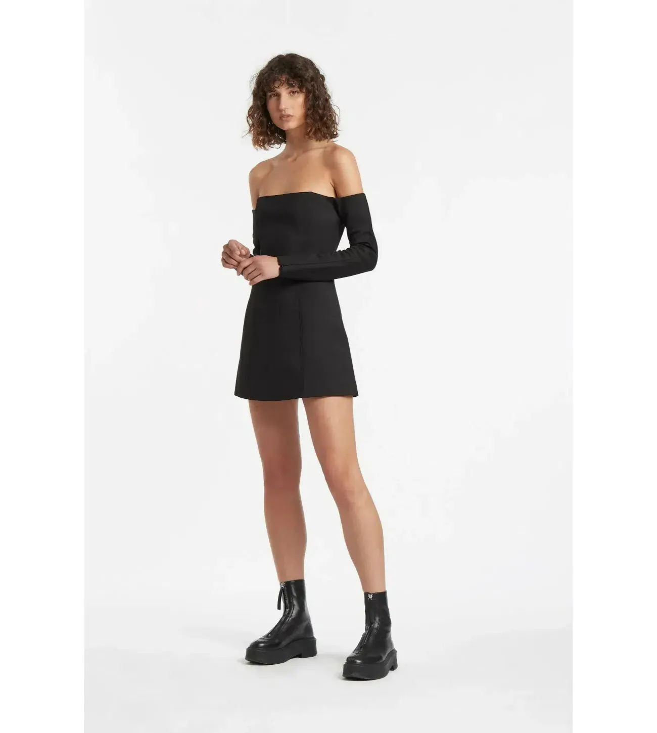 Sir The Label Alberta Sleeve Mini Dress In Black Size 3 / AU 12  - Image 1