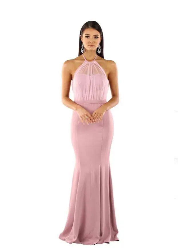 Lexi Cecilia Draped Top Maxi Dress in Blush Pink Size 10 - Image 1