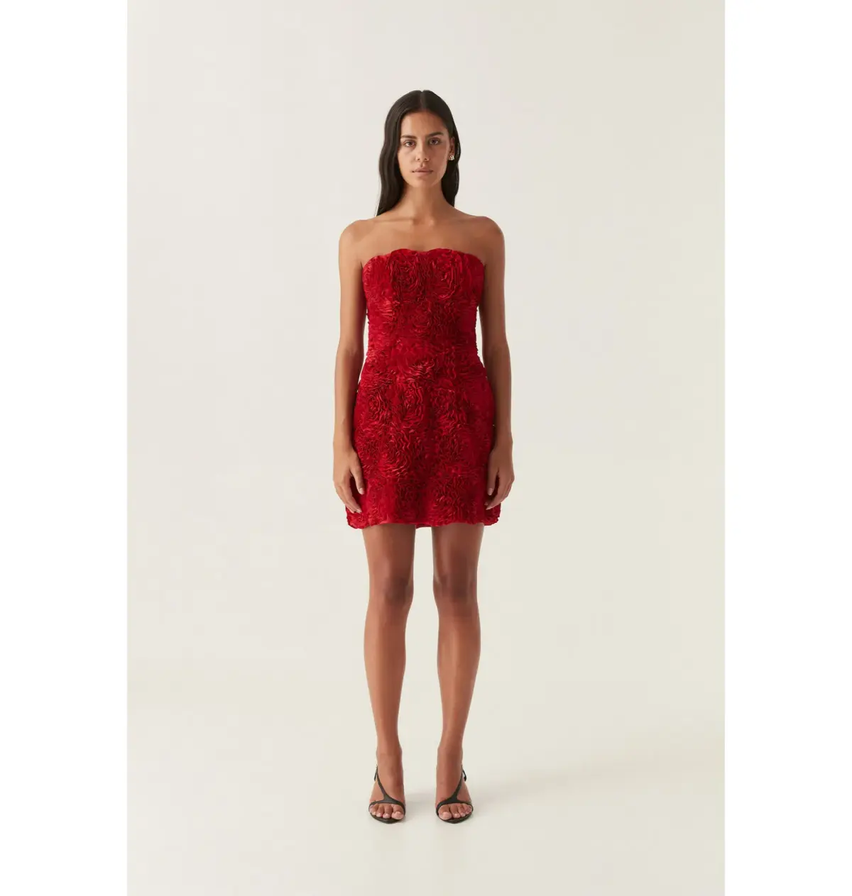 Aje Gazer Rosette Mini Dress Scarlet Red Size AU 4 - Image 1