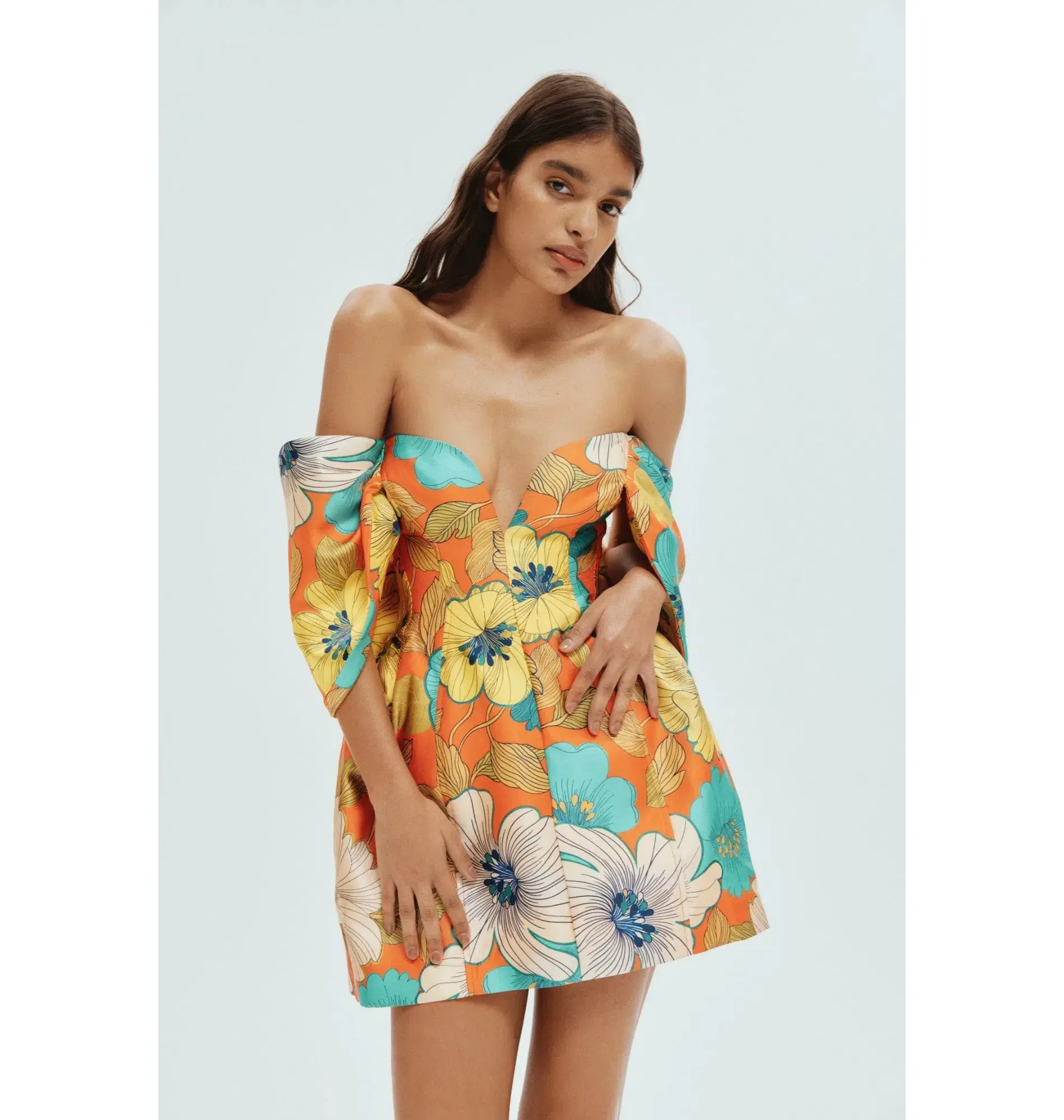 Alemais Piato Sculpt Mini Dress in Floral Size AU 10 - Image 4